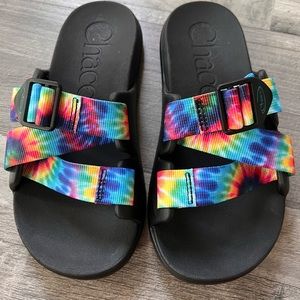 Chaco tie die slide sandals Sz 6